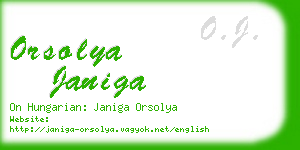 orsolya janiga business card